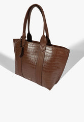 BOLSA SHOPPING NAY CROCO MARROM S 50015 0839 0003 SCHUTZ